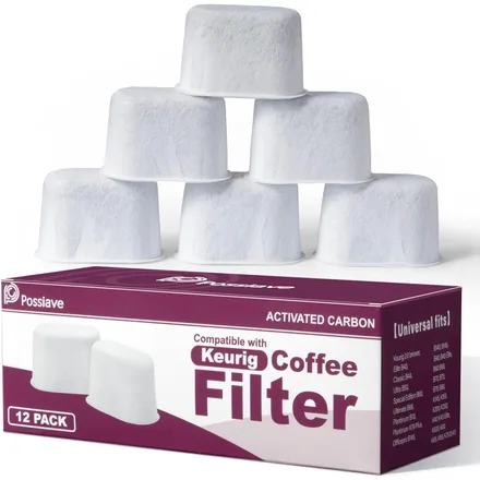 Possiave 12-pack water filters for Keurig with box